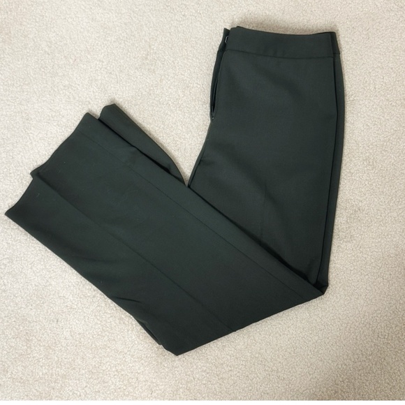 NEW Lafayette 148 Barrow Pants Flat Front Olive Green Double Face Luxe Wool Sz 8 - Picture 4 of 15